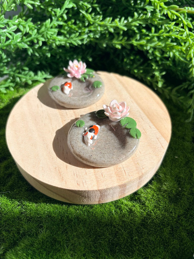 Koi Fish Pond Worry Stone