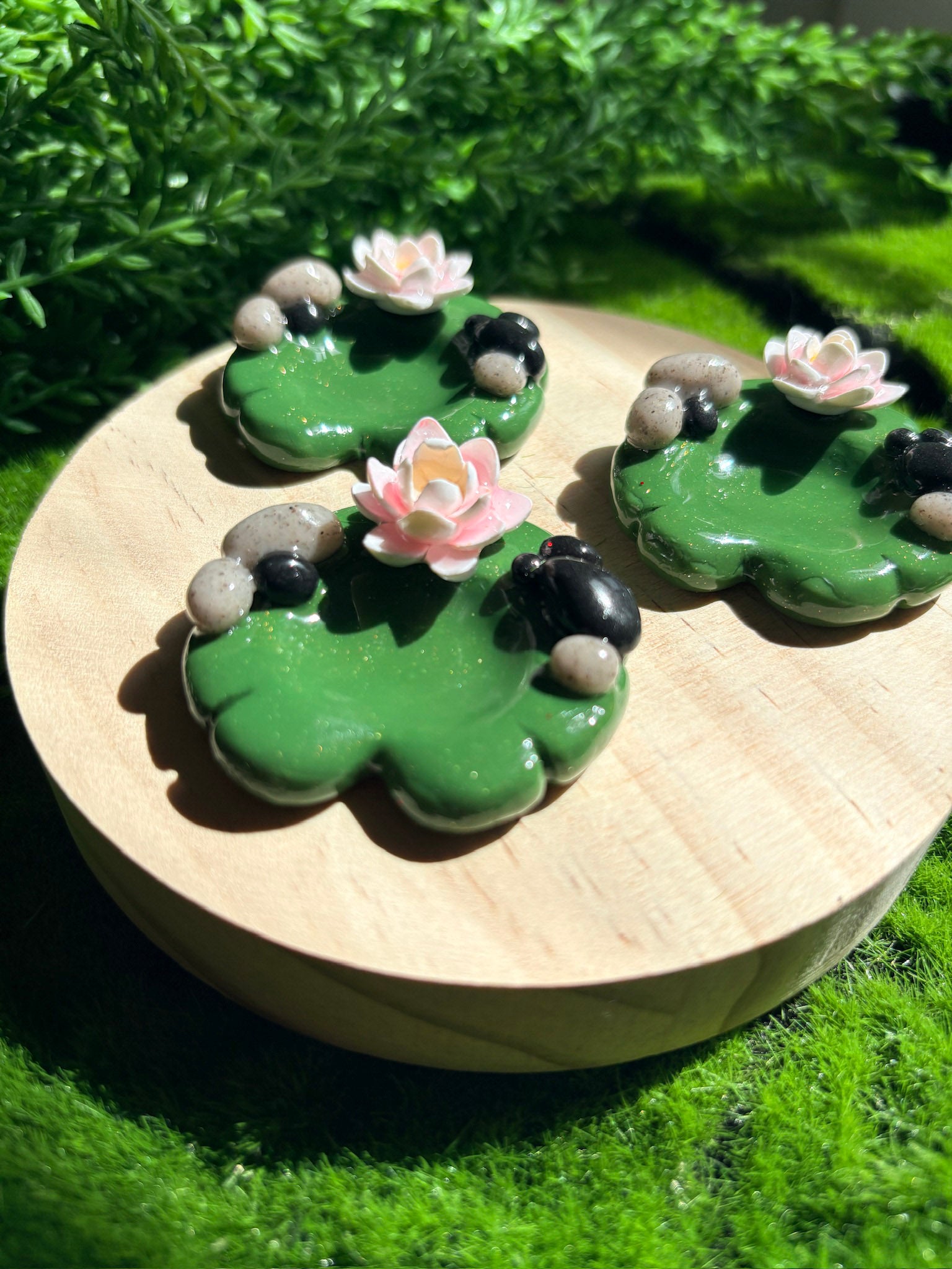 Lily Pad with Spinning Lotus Worry Stone