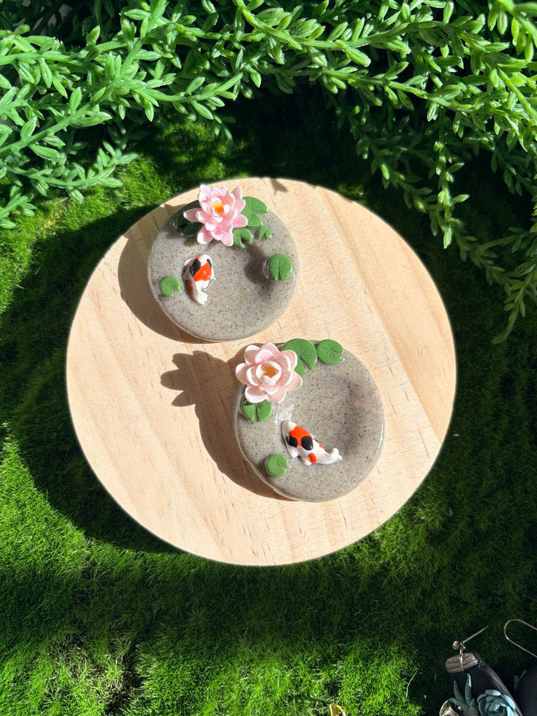 Koi Fish Pond Worry Stone