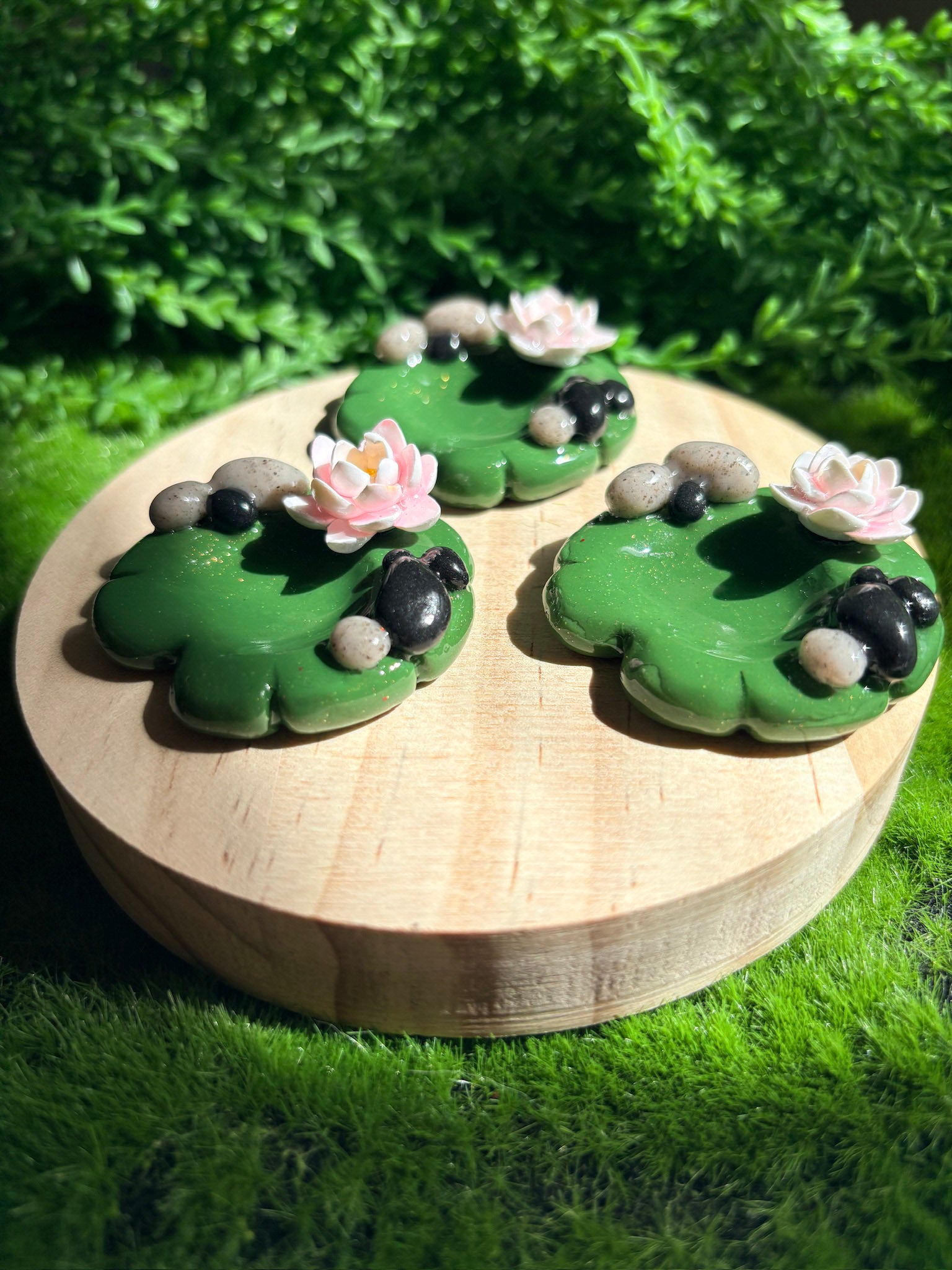 Lily Pad with Spinning Lotus Worry Stone