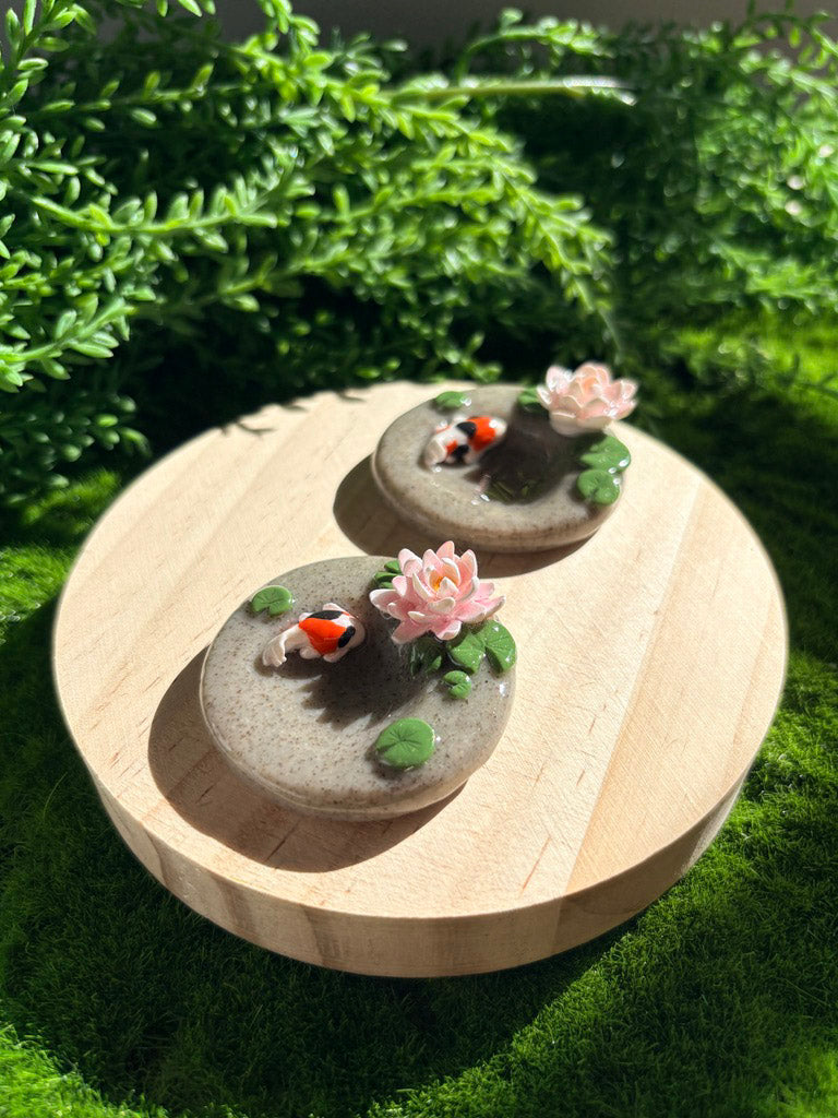 Koi Fish Pond Worry Stone