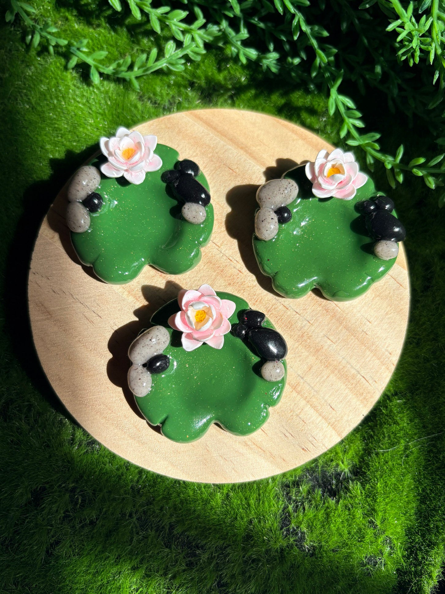 Lily Pad with Spinning Lotus Worry Stone