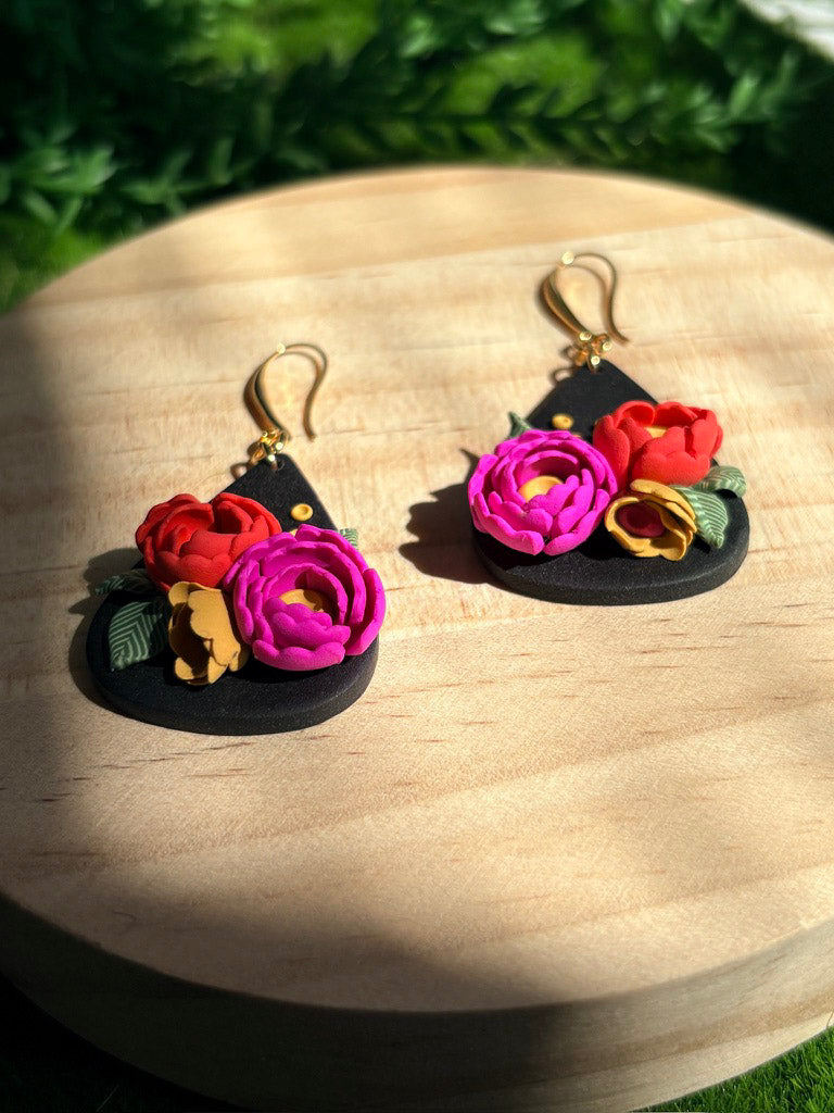 Ranunculus Drop Earrings