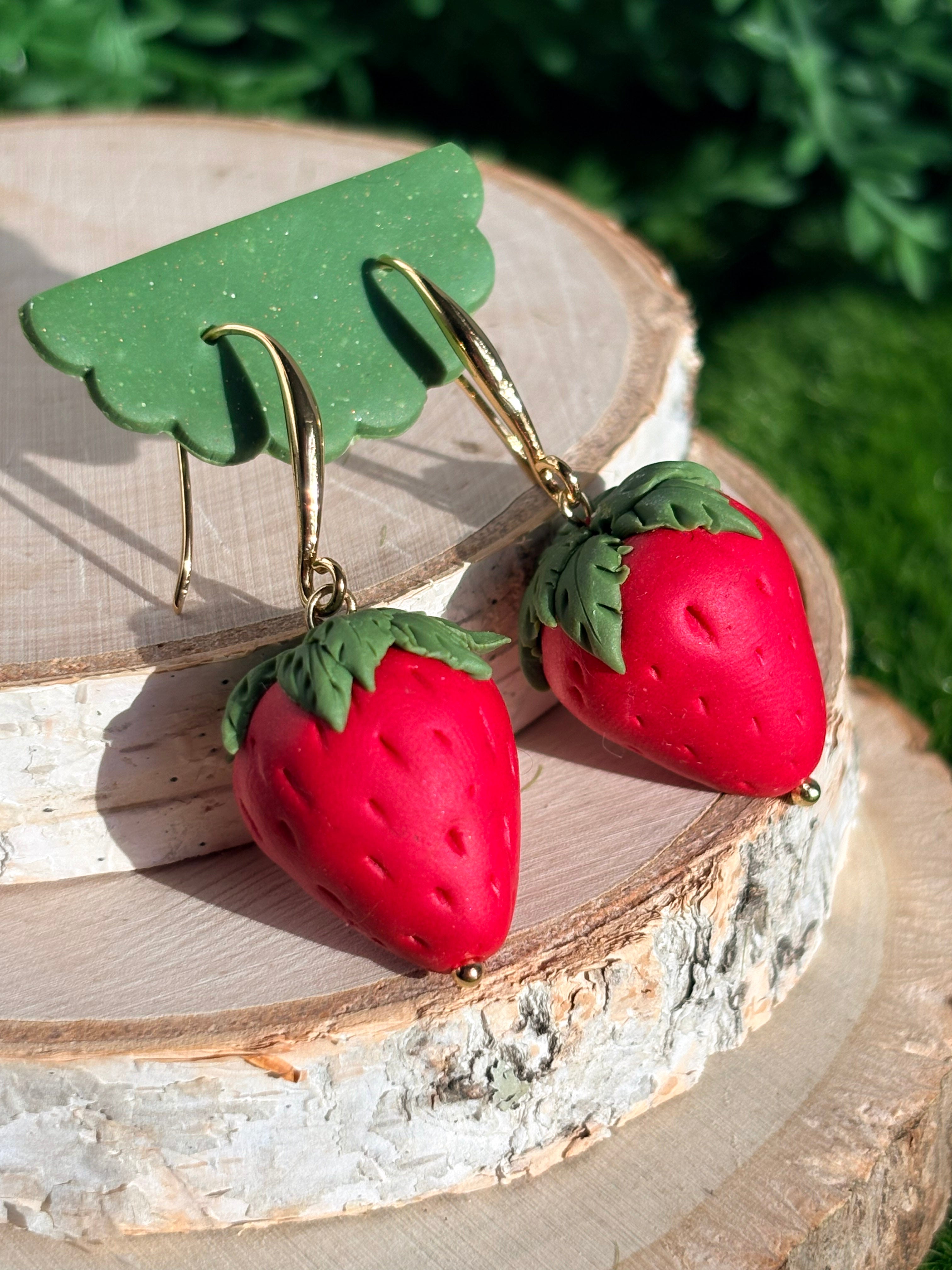 Strawberry Drop Earrings