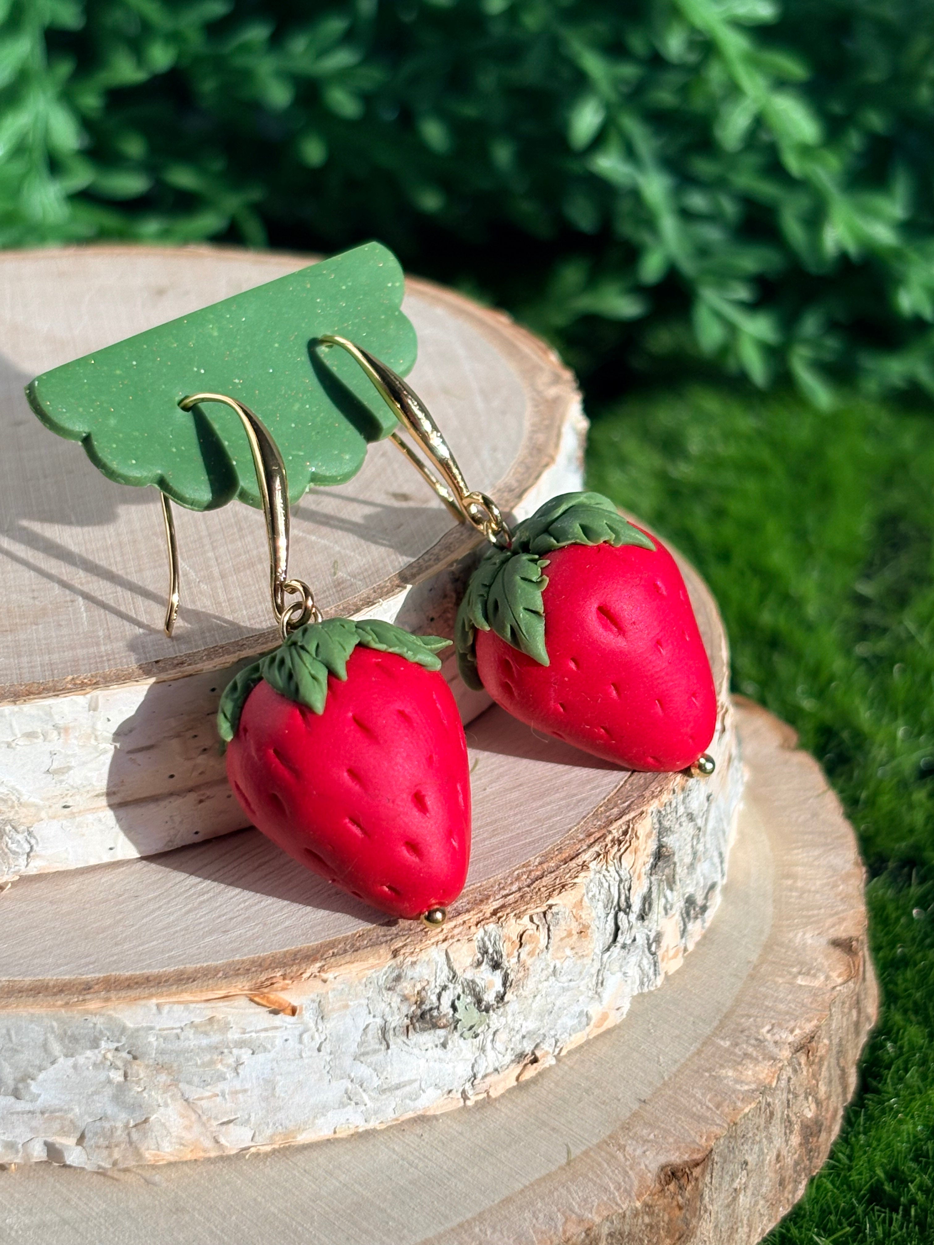 Strawberry Drop Earrings