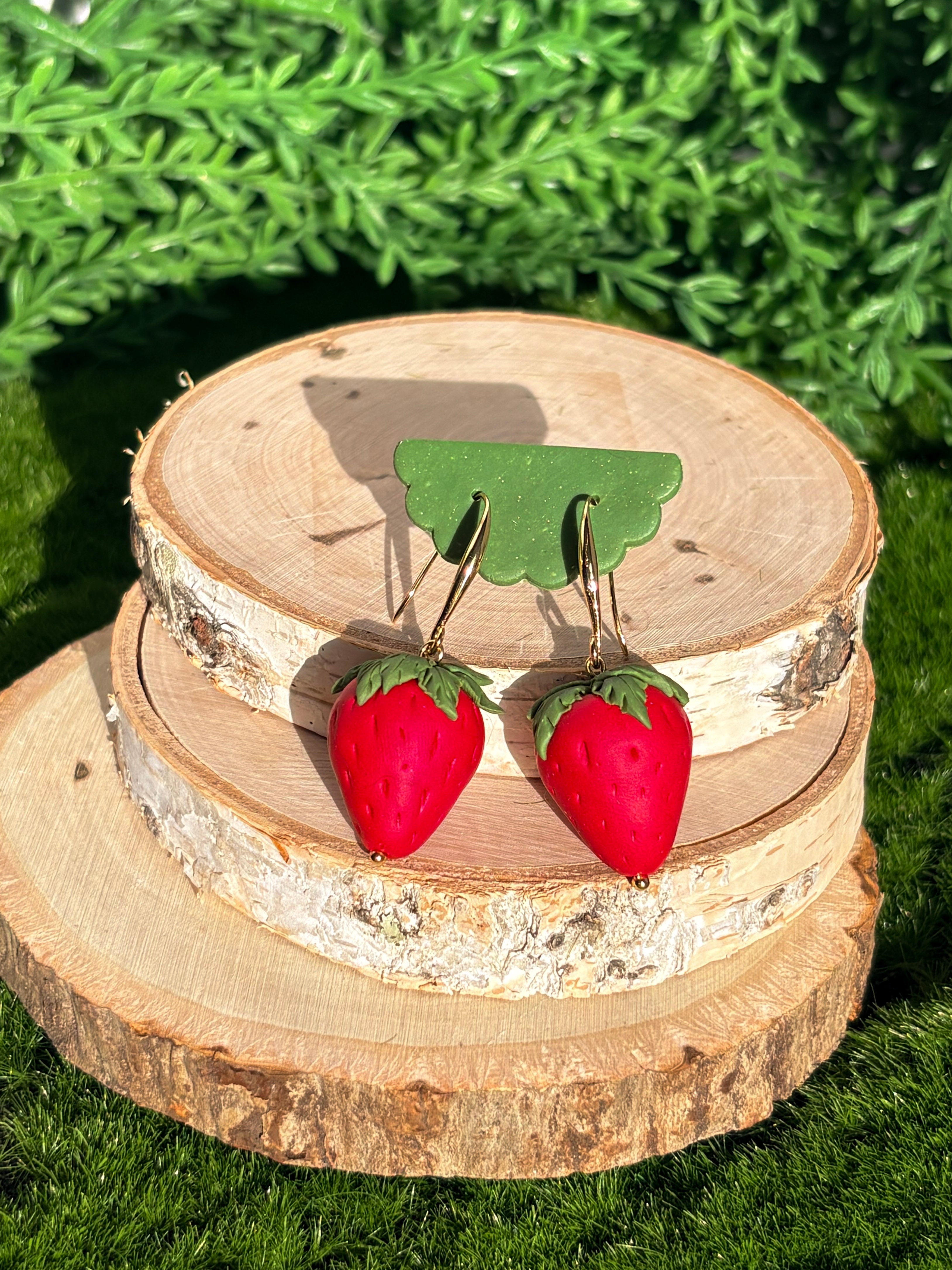 Strawberry Drop Earrings