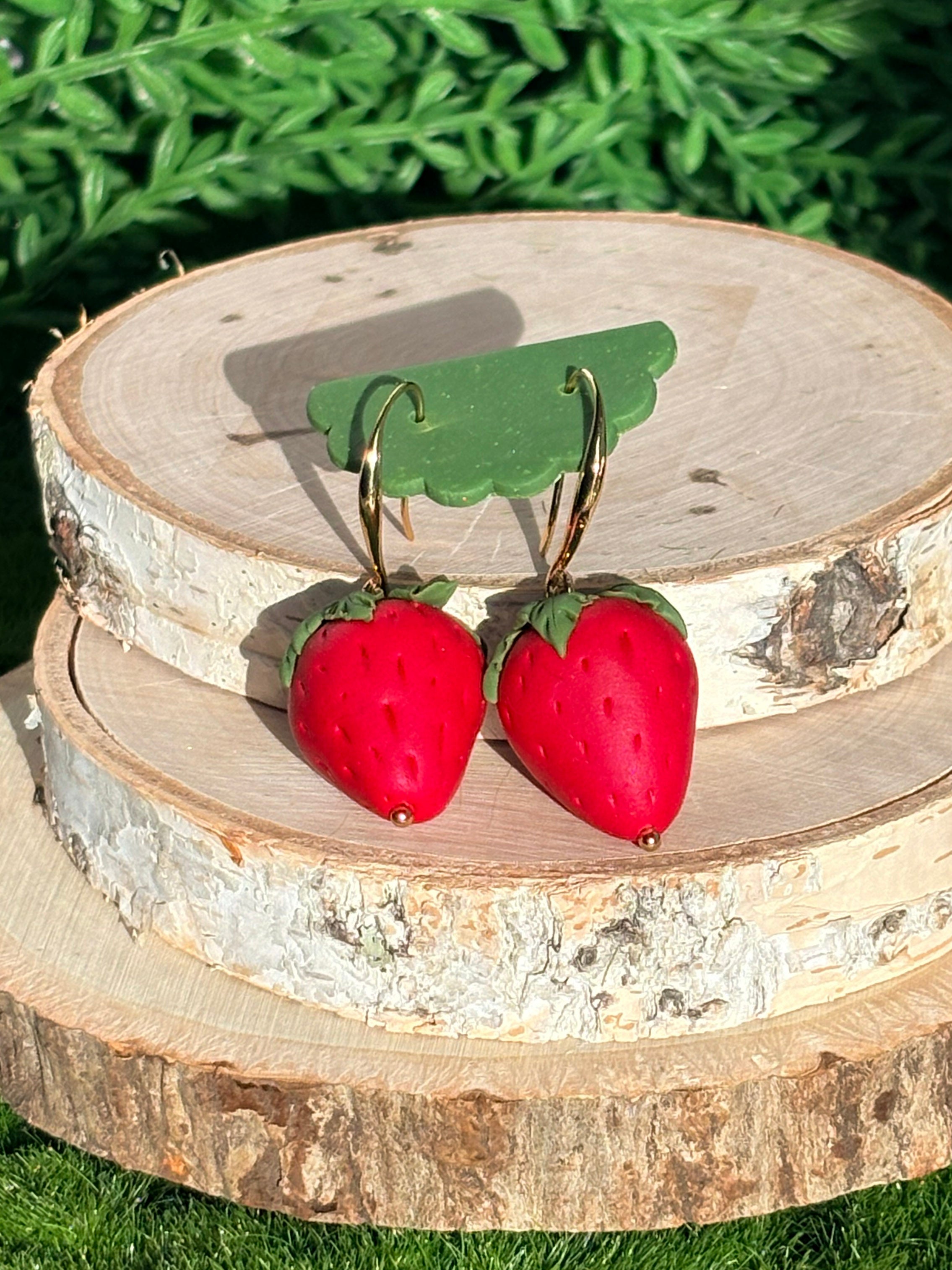 Strawberry Drop Earrings
